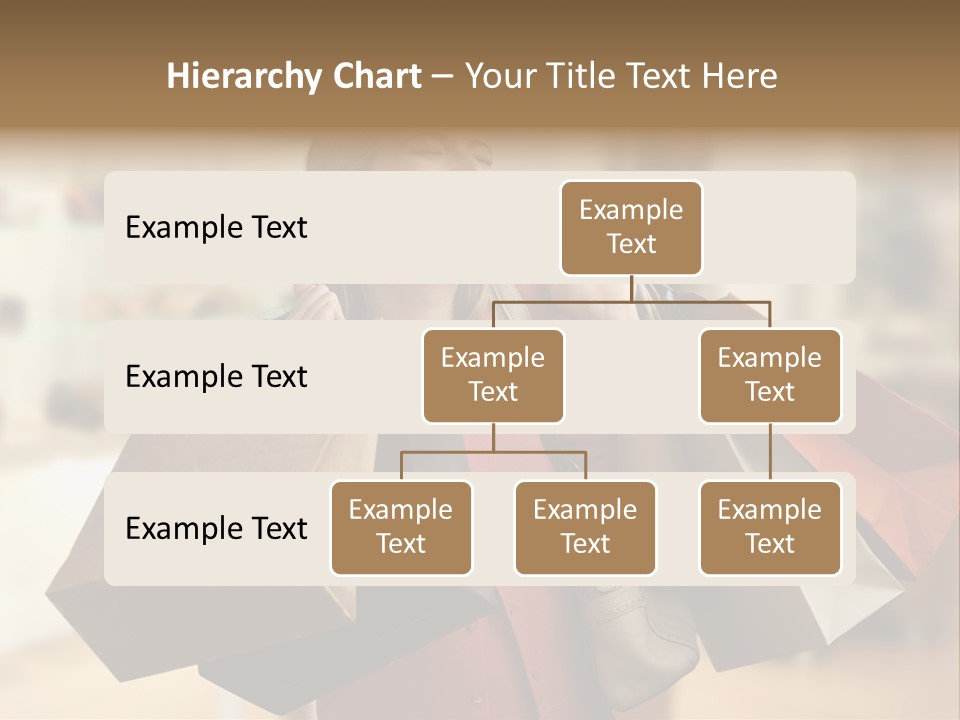 Girl After Shopping PowerPoint Template