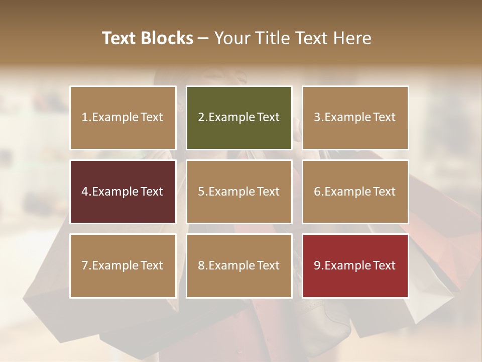 Girl After Shopping PowerPoint Template