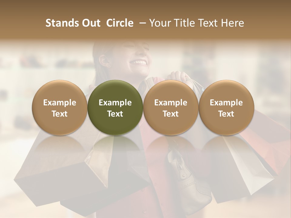 Girl After Shopping PowerPoint Template