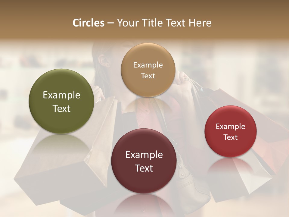 Girl After Shopping PowerPoint Template