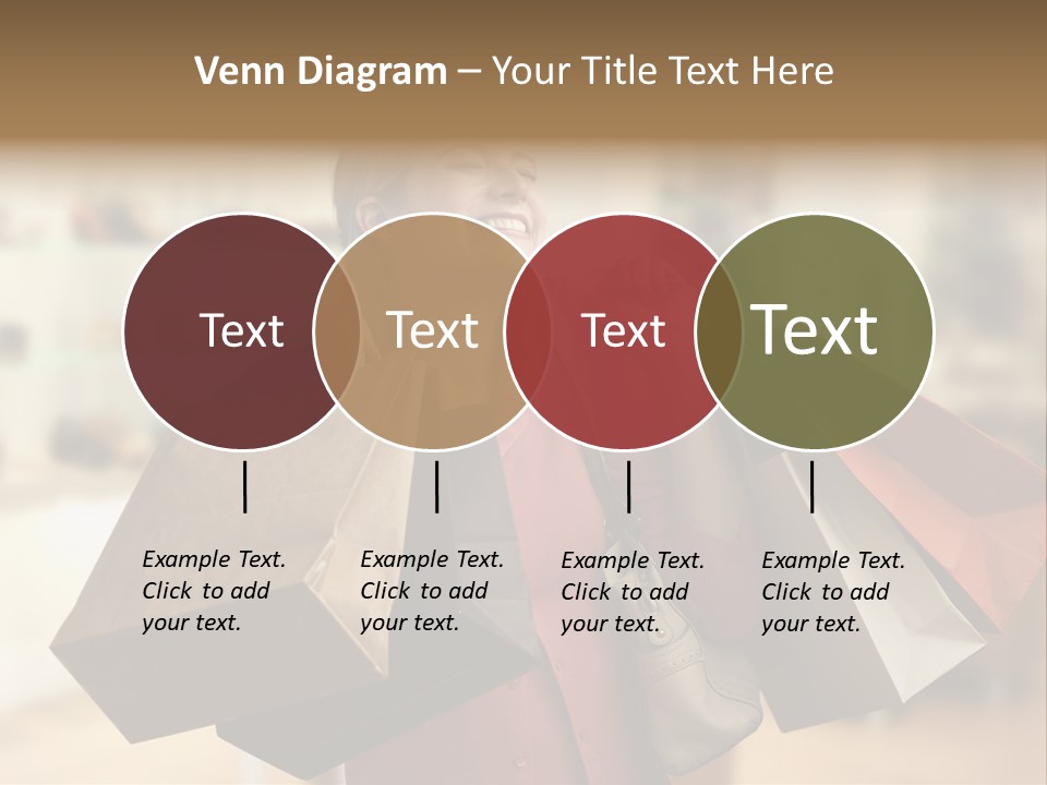 Girl After Shopping PowerPoint Template