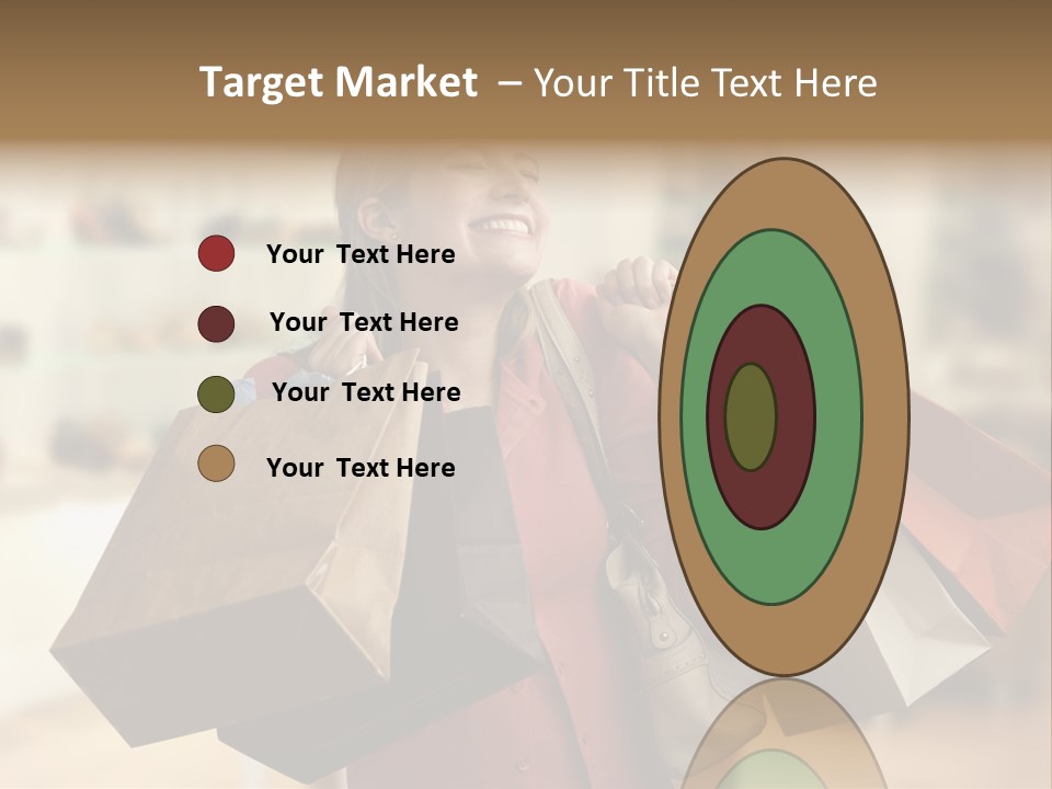 Girl After Shopping PowerPoint Template