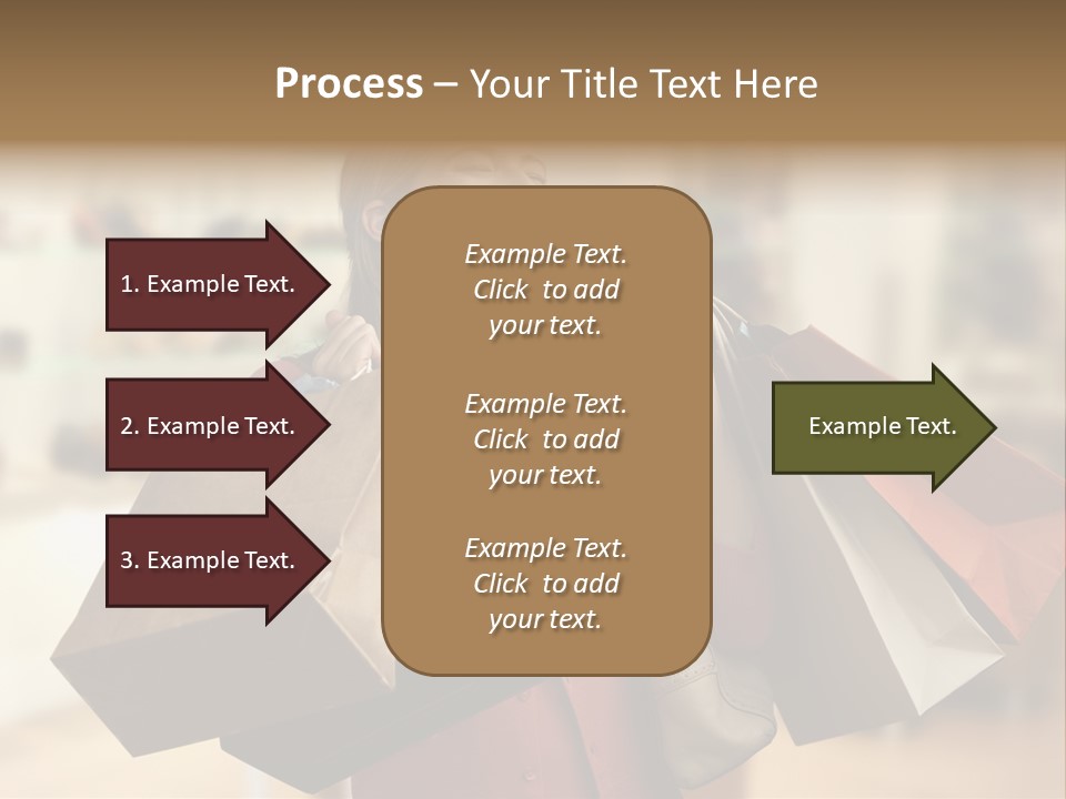 Girl After Shopping PowerPoint Template