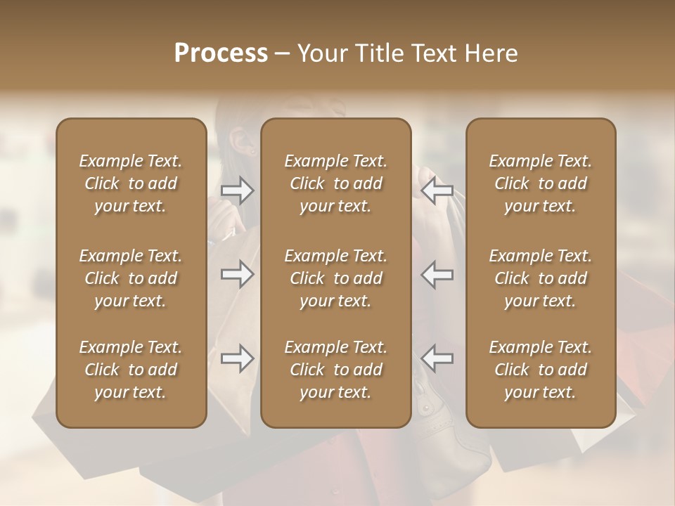 Girl After Shopping PowerPoint Template