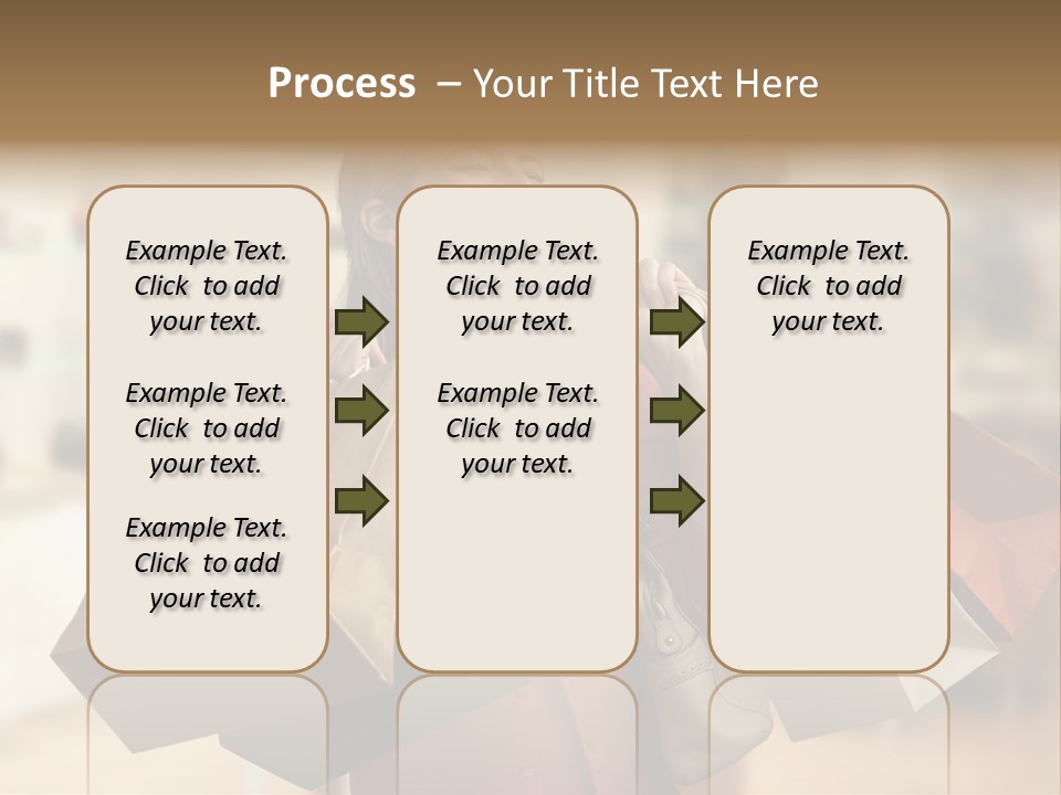 Girl After Shopping PowerPoint Template