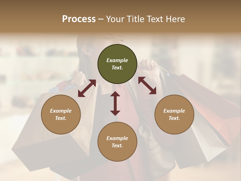 Girl After Shopping PowerPoint Template