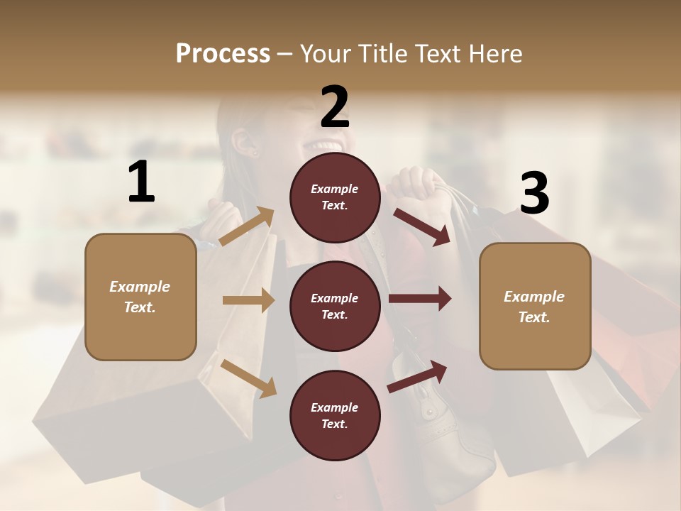 Girl After Shopping PowerPoint Template