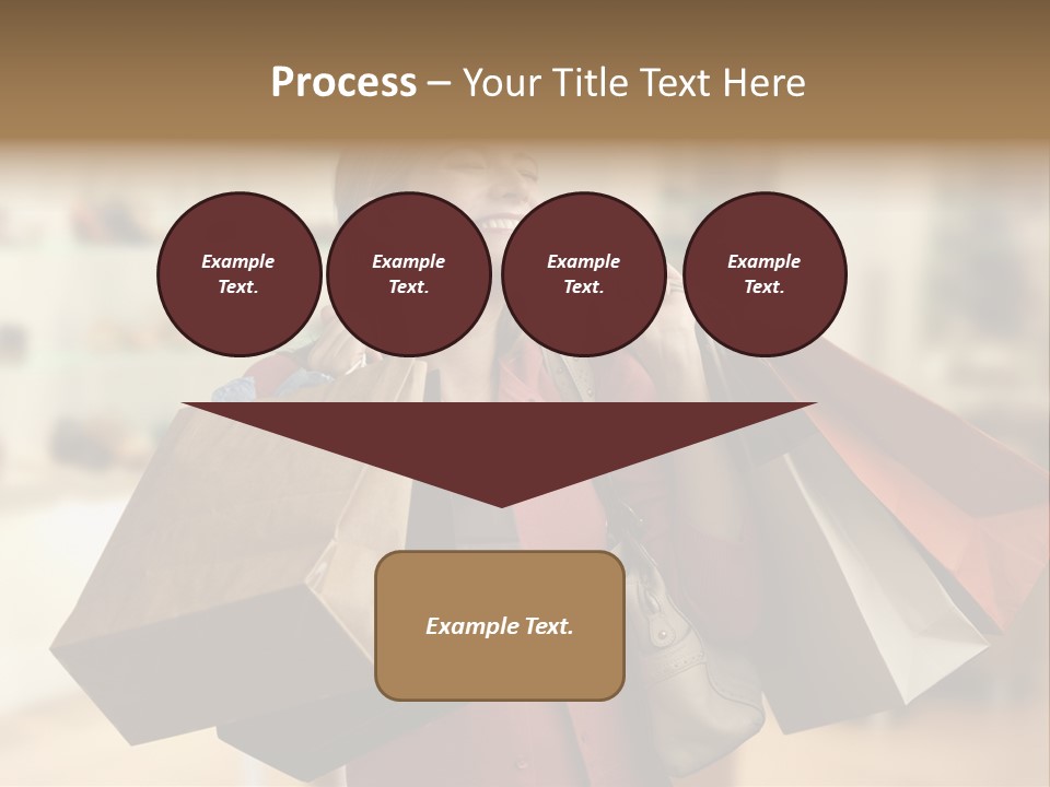 Girl After Shopping PowerPoint Template