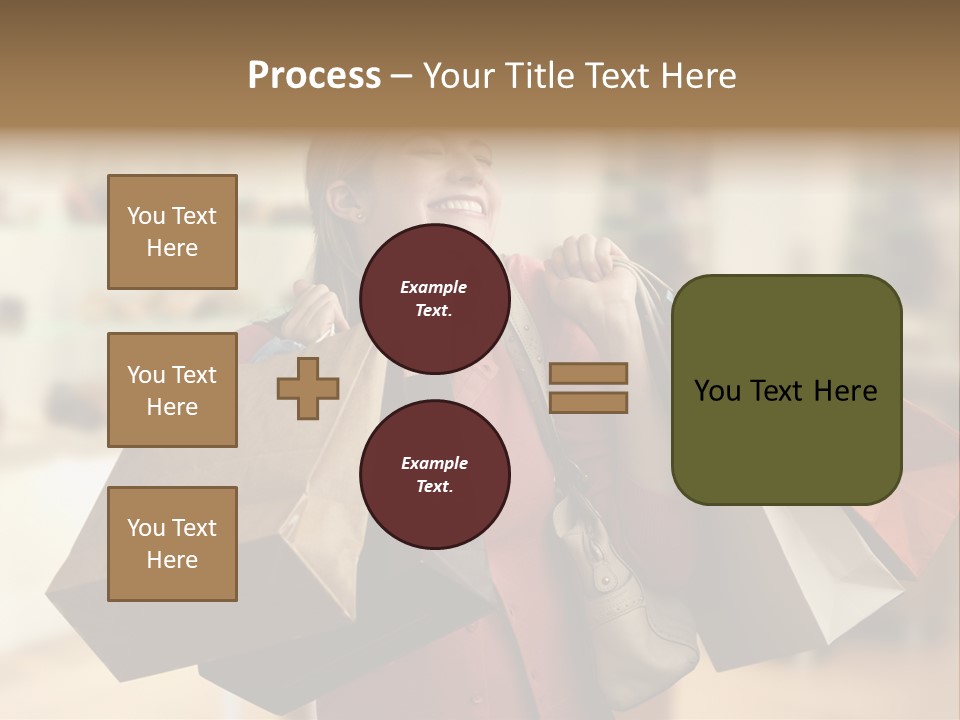 Girl After Shopping PowerPoint Template