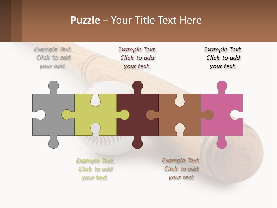 Baseball Bat With Ball PowerPoint Template