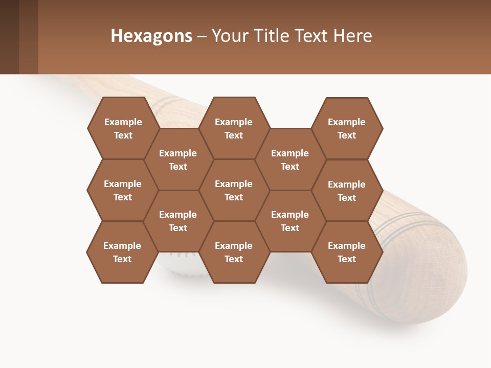 Baseball Bat With Ball PowerPoint Template