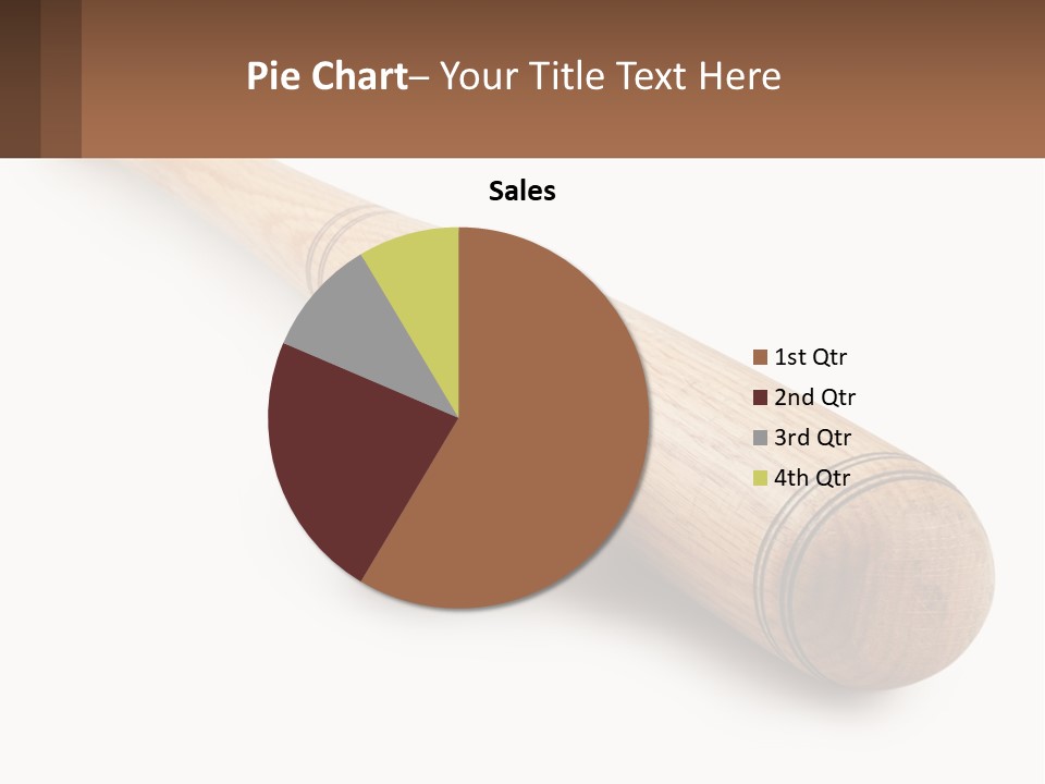 Baseball Bat With Ball PowerPoint Template