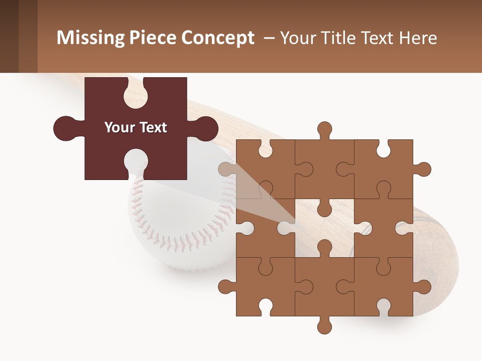 Baseball Bat With Ball PowerPoint Template