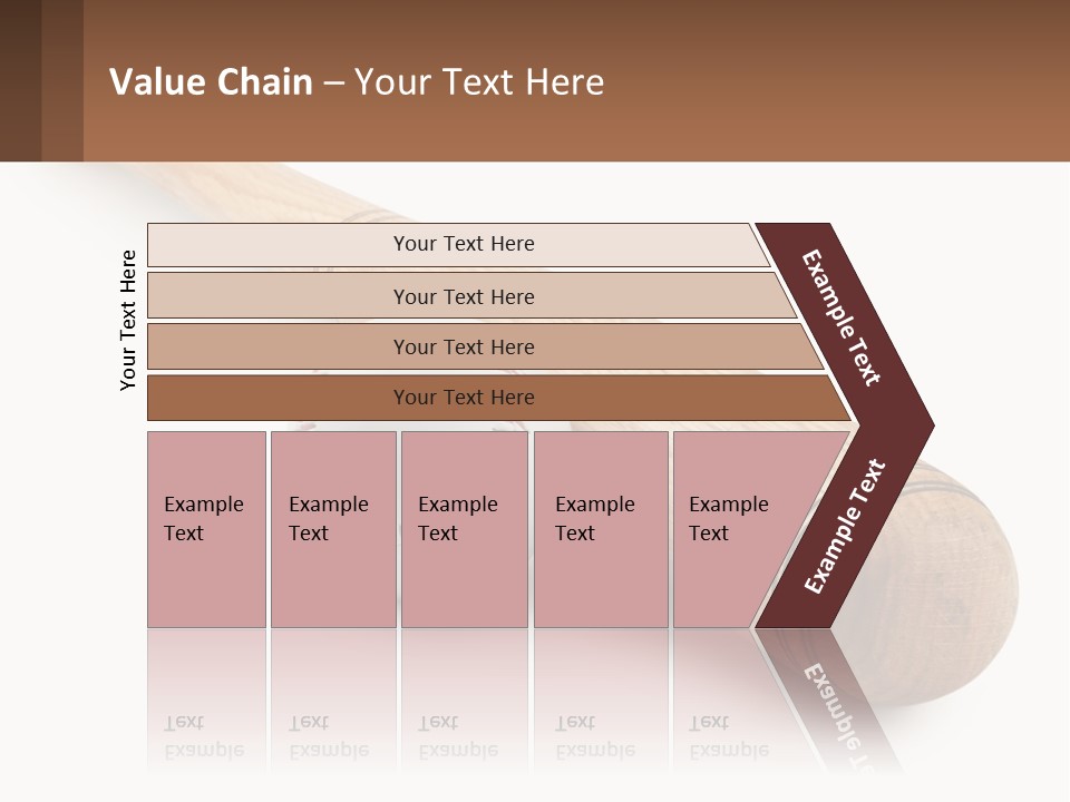 Baseball Bat With Ball PowerPoint Template
