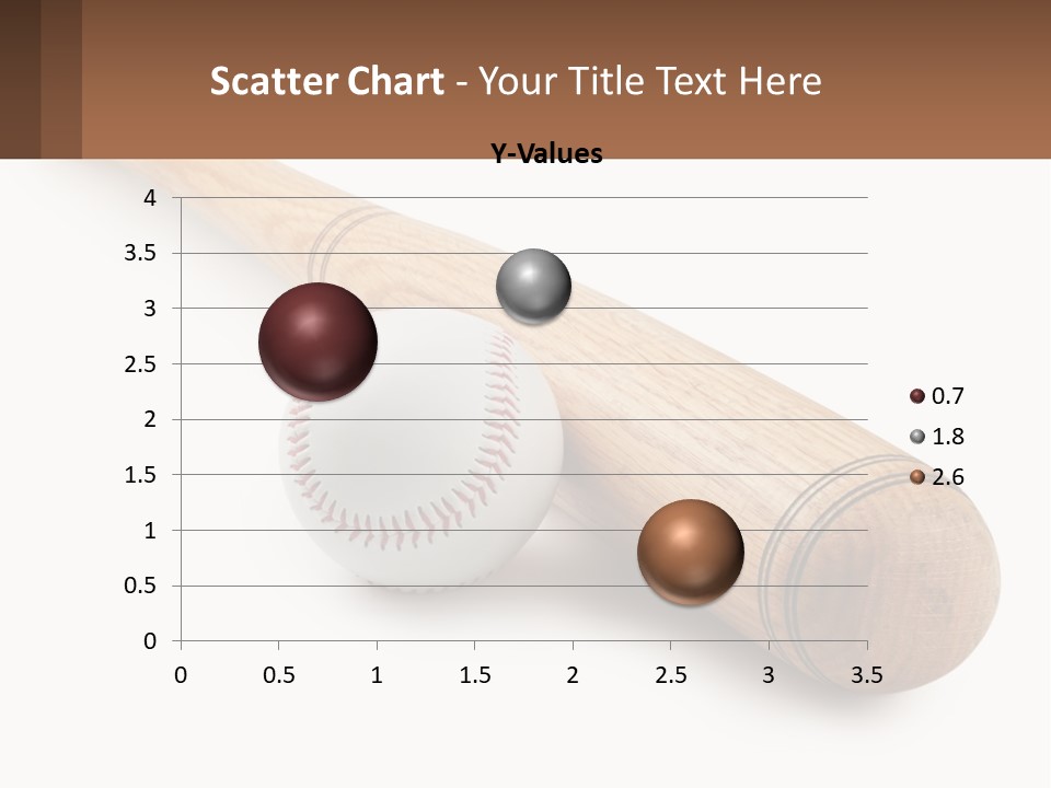 Baseball Bat With Ball PowerPoint Template
