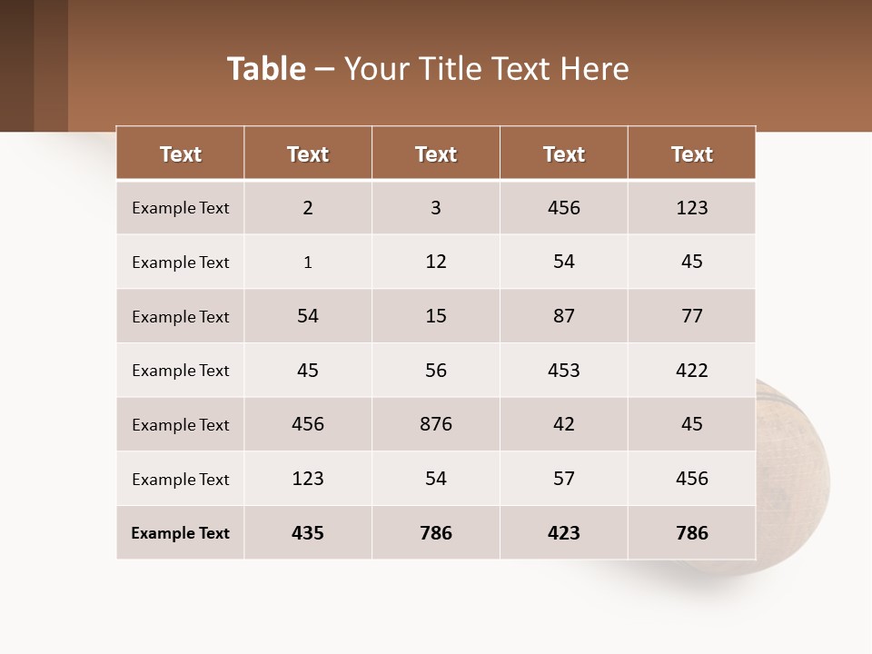 Baseball Bat With Ball PowerPoint Template