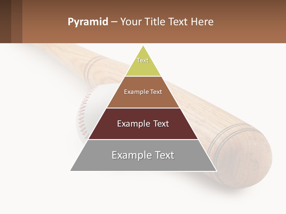Baseball Bat With Ball PowerPoint Template