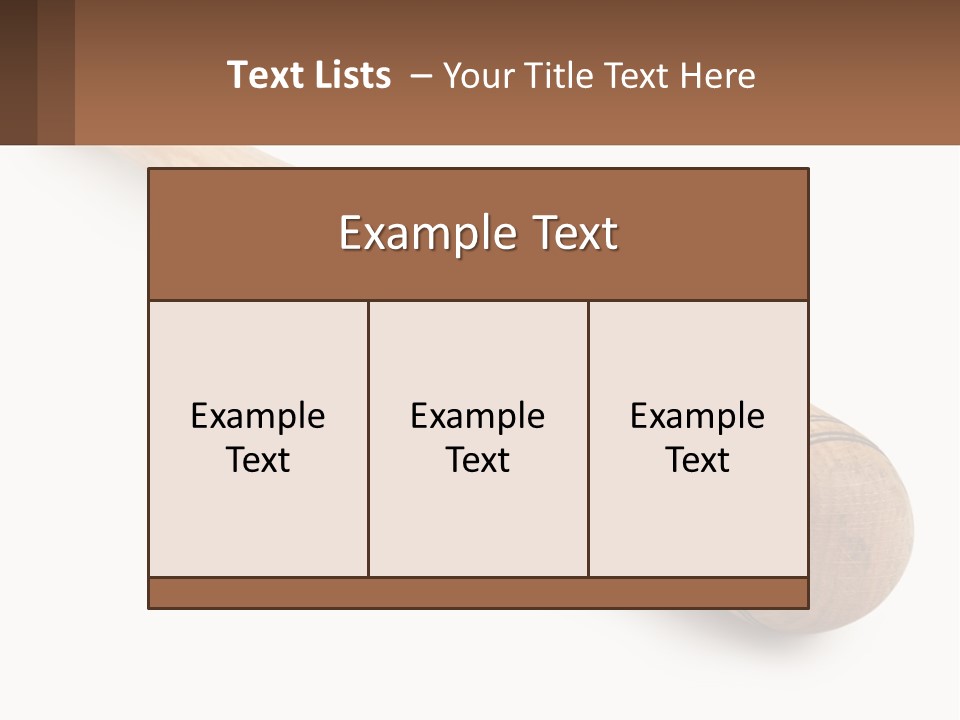 Baseball Bat With Ball PowerPoint Template