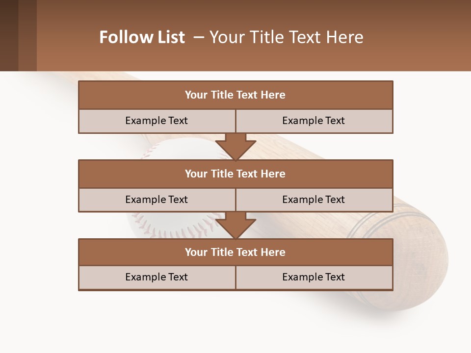 Baseball Bat With Ball PowerPoint Template