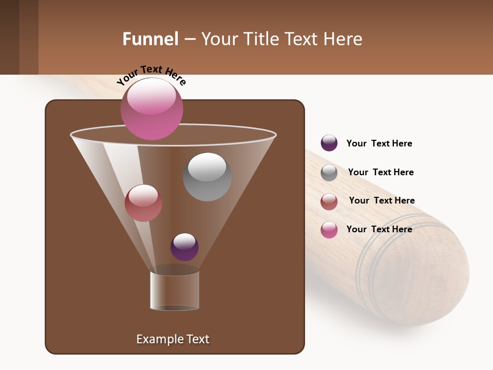 Baseball Bat With Ball PowerPoint Template