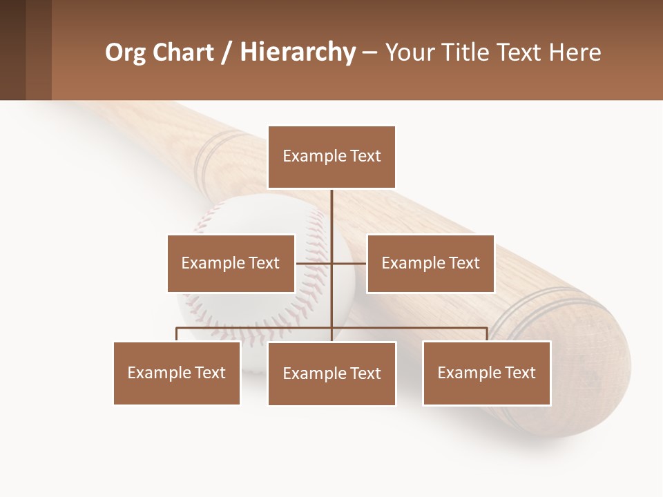 Baseball Bat With Ball PowerPoint Template