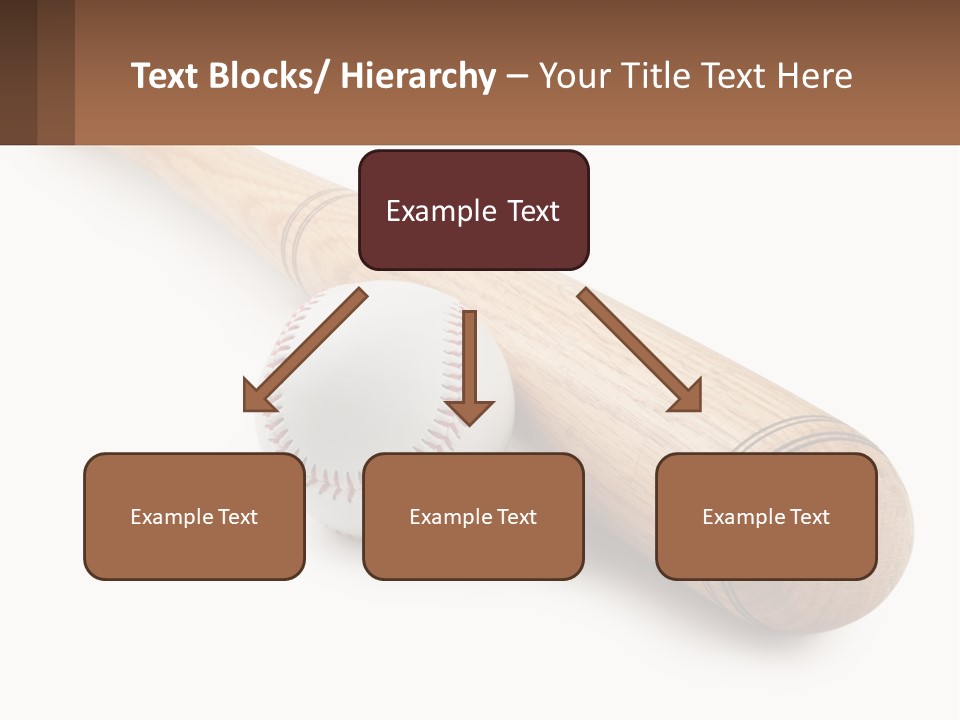 Baseball Bat With Ball PowerPoint Template