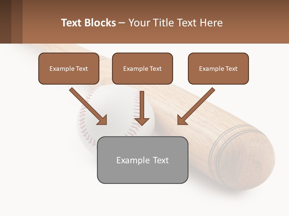 Baseball Bat With Ball PowerPoint Template