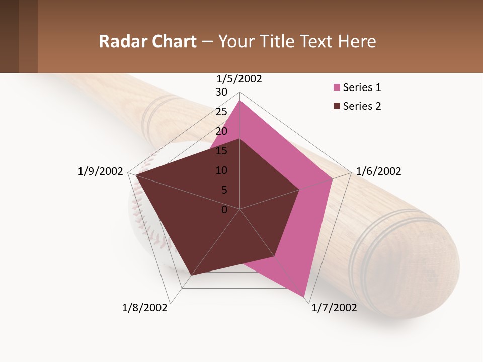 Baseball Bat With Ball PowerPoint Template
