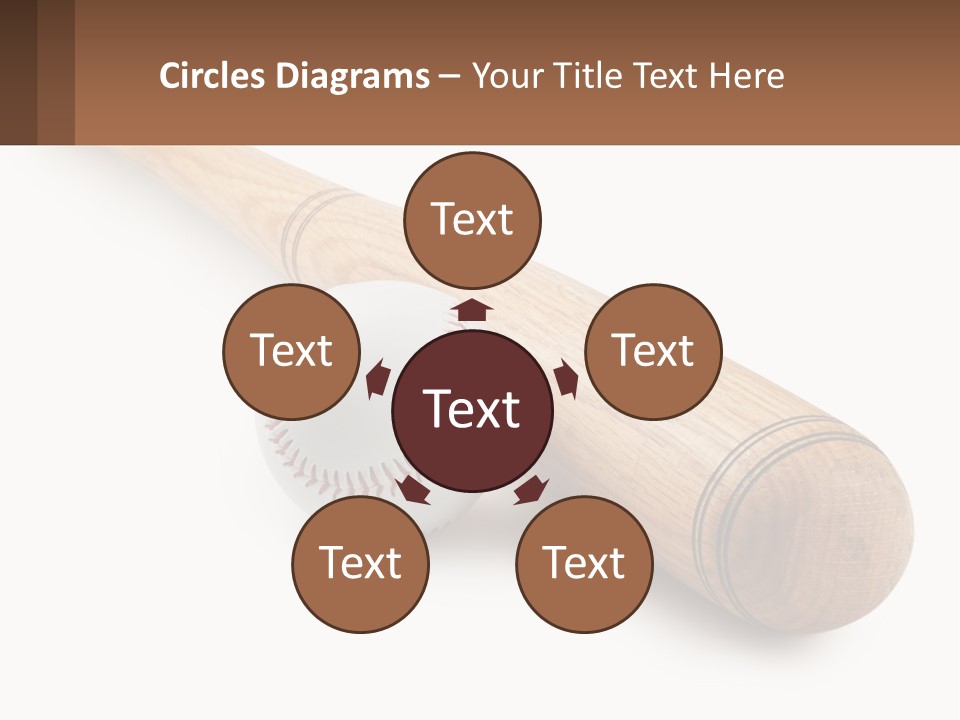 Baseball Bat With Ball PowerPoint Template