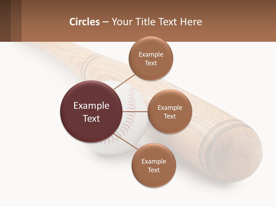 Baseball Bat With Ball PowerPoint Template