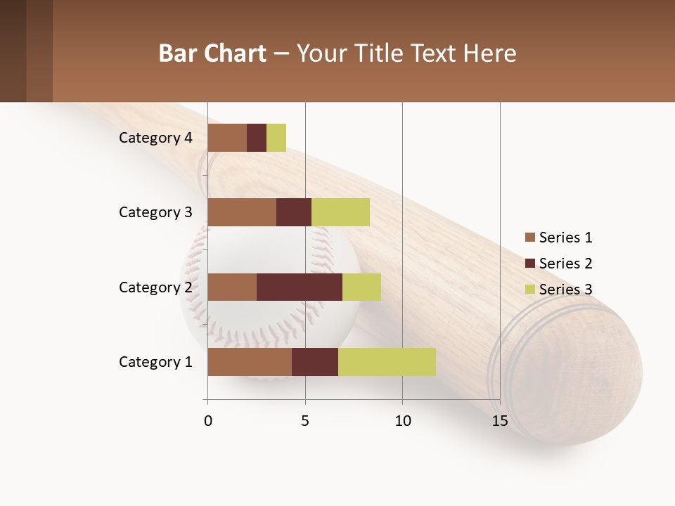 Baseball Bat With Ball PowerPoint Template