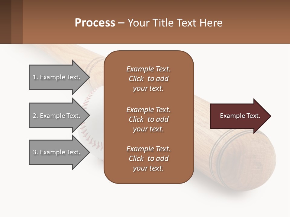 Baseball Bat With Ball PowerPoint Template