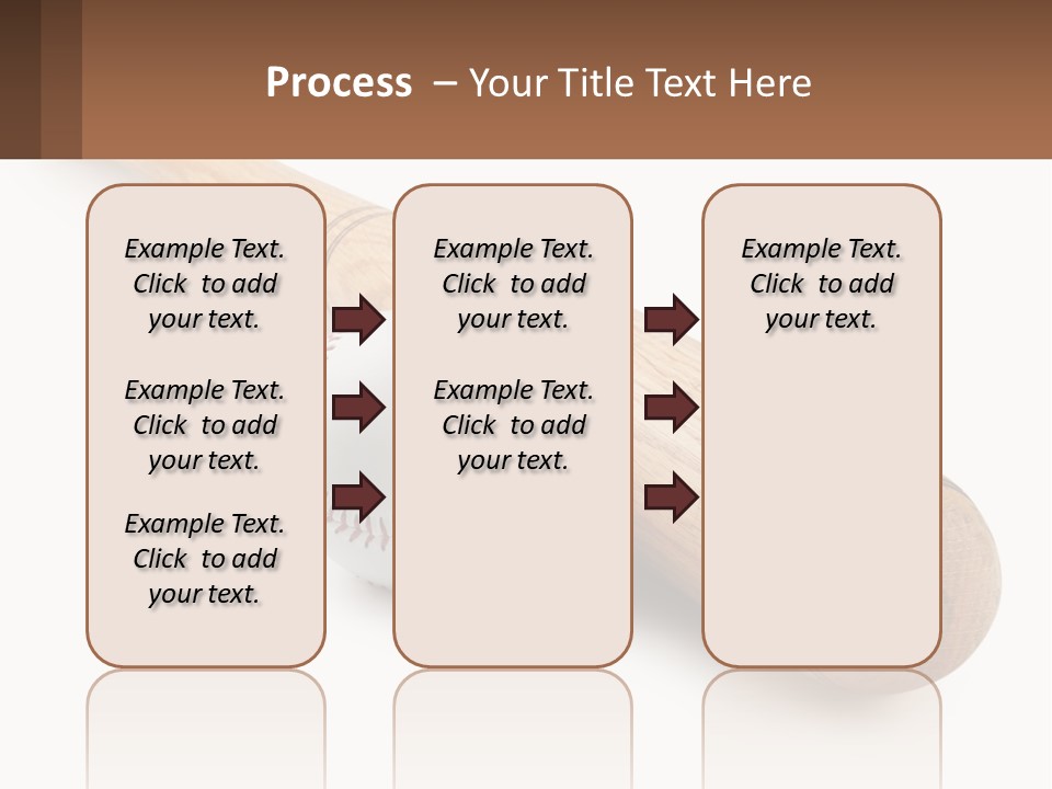 Baseball Bat With Ball PowerPoint Template