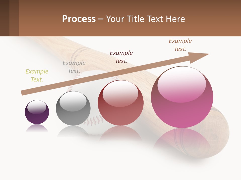 Baseball Bat With Ball PowerPoint Template