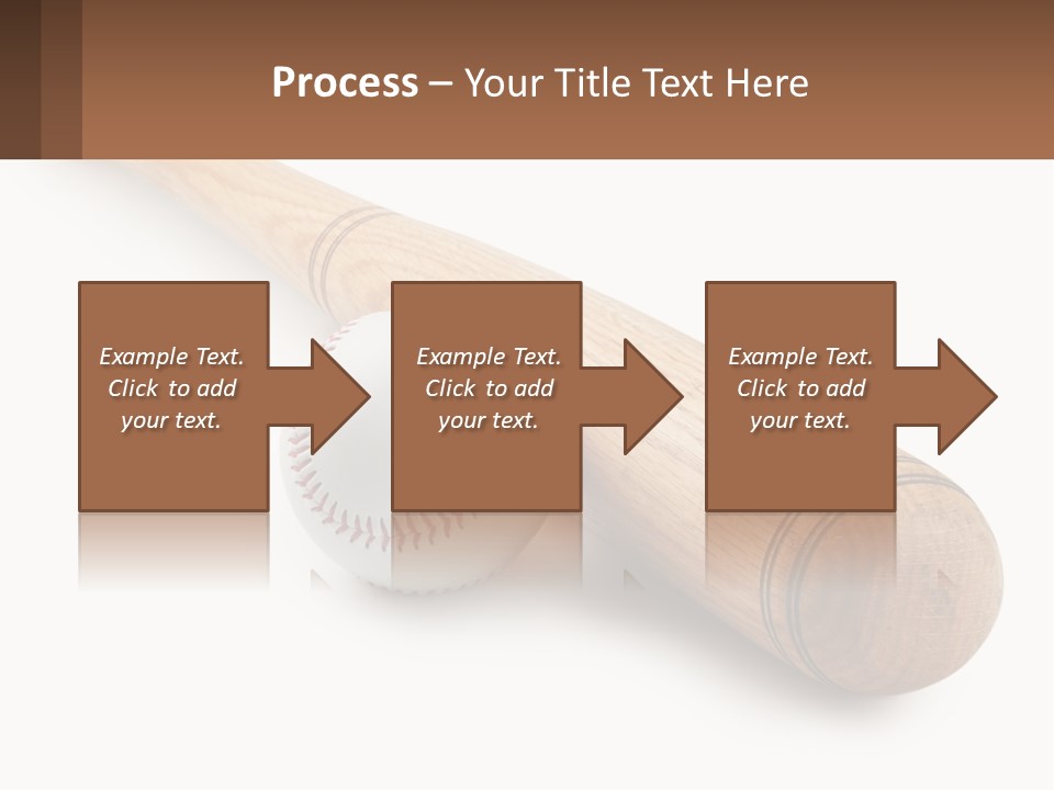 Baseball Bat With Ball PowerPoint Template