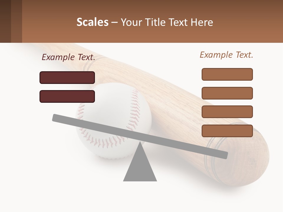 Baseball Bat With Ball PowerPoint Template