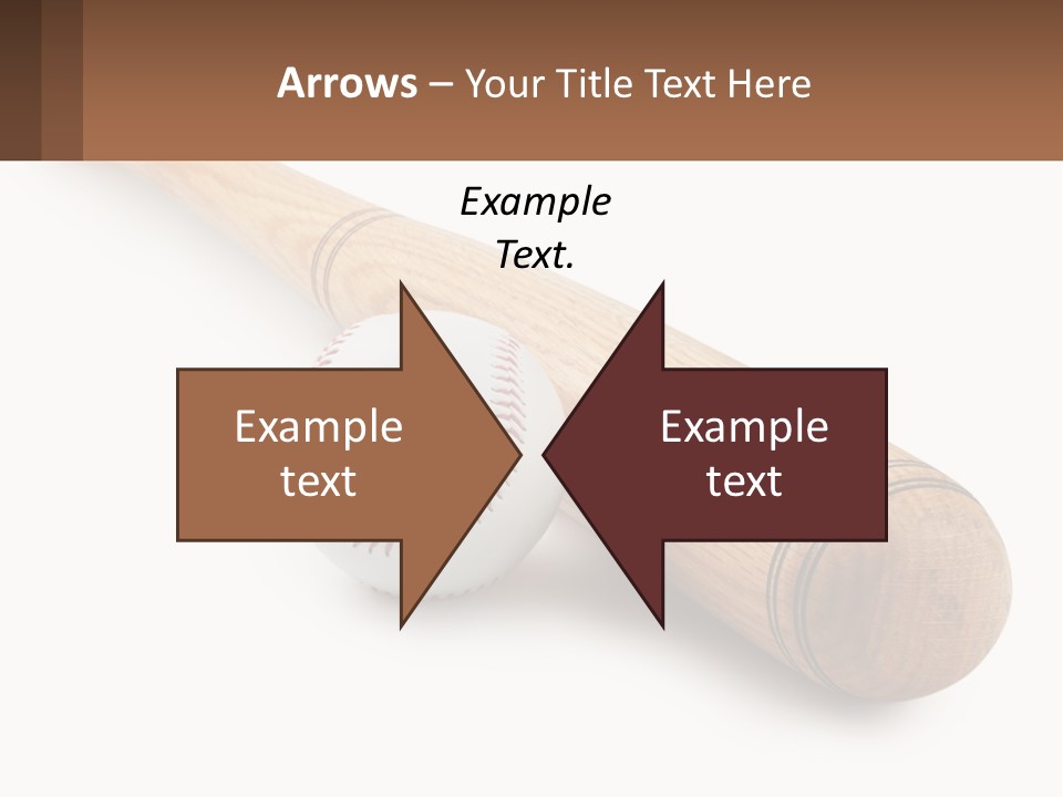 Baseball Bat With Ball PowerPoint Template