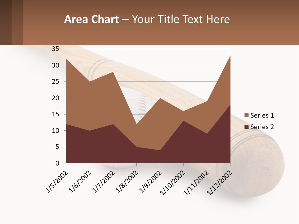 Baseball Bat With Ball PowerPoint Template