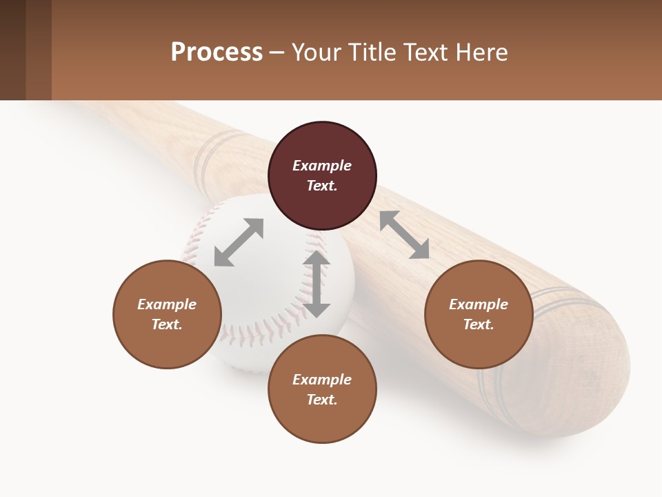 Baseball Bat With Ball PowerPoint Template