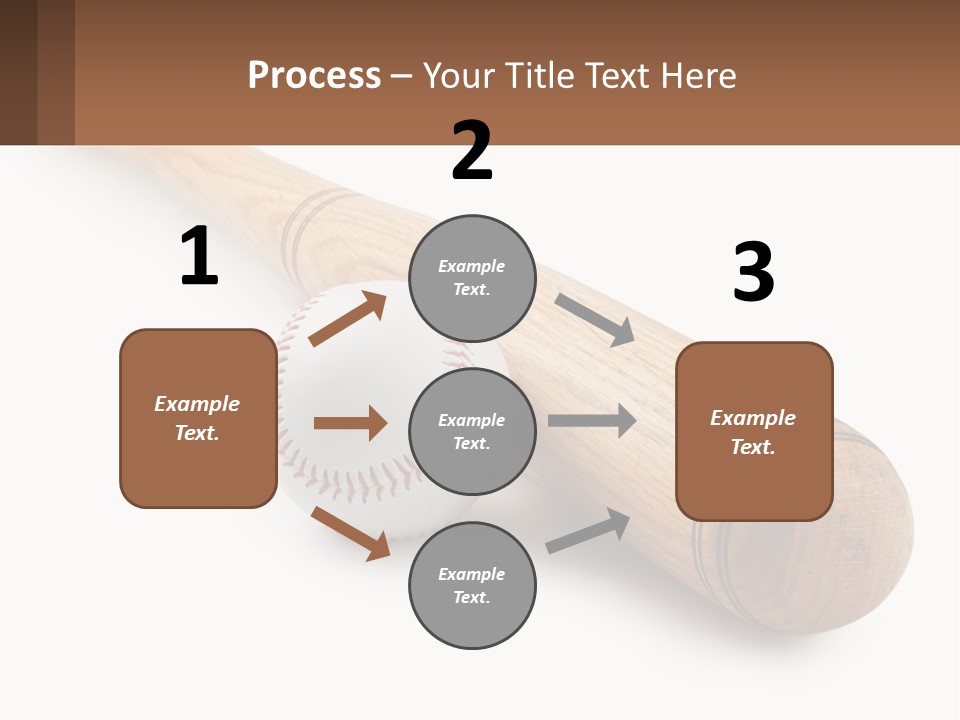 Baseball Bat With Ball PowerPoint Template