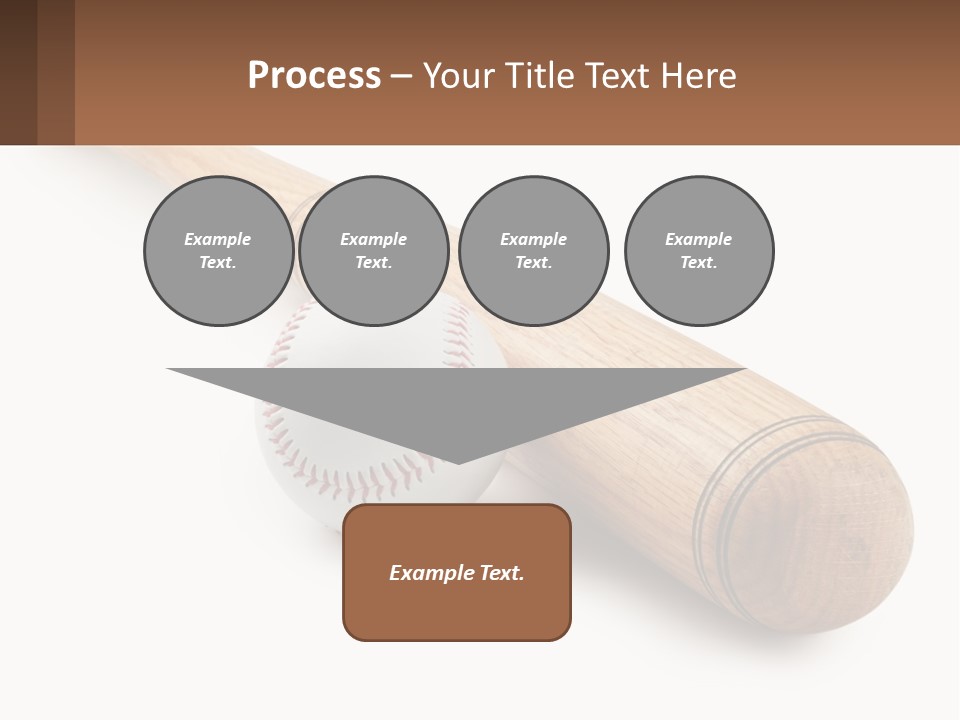 Baseball Bat With Ball PowerPoint Template