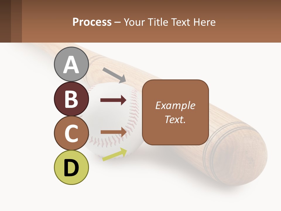 Baseball Bat With Ball PowerPoint Template