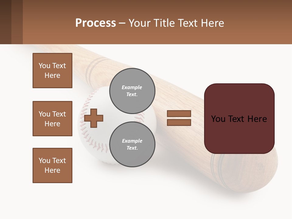 Baseball Bat With Ball PowerPoint Template