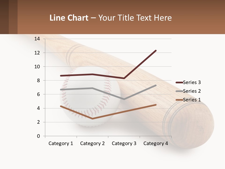 Baseball Bat With Ball PowerPoint Template