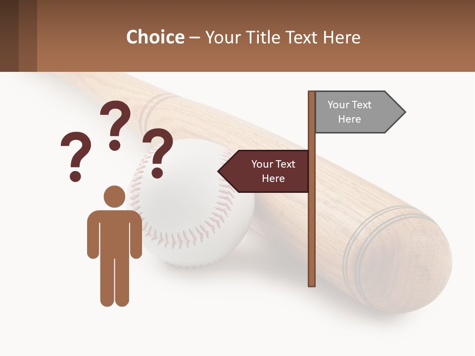 Baseball Bat With Ball PowerPoint Template