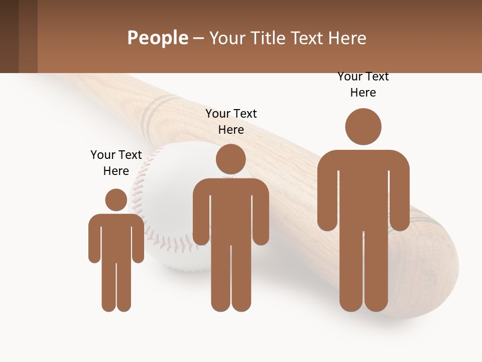 Baseball Bat With Ball PowerPoint Template