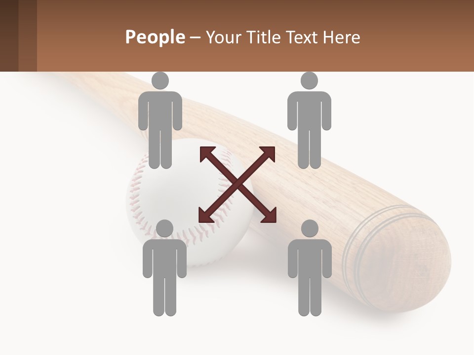 Baseball Bat With Ball PowerPoint Template