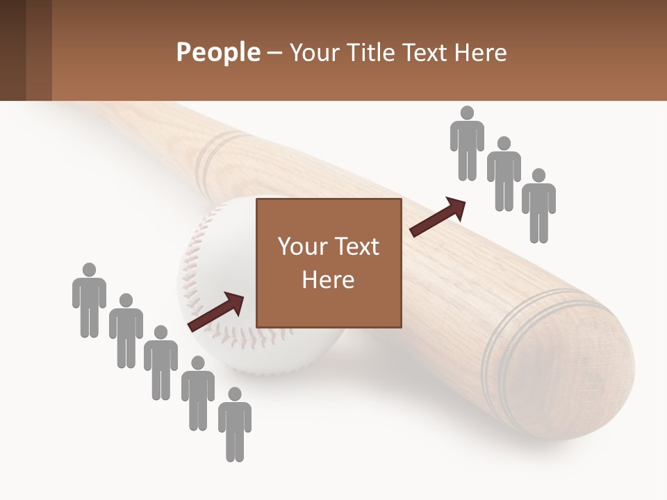 Baseball Bat With Ball PowerPoint Template