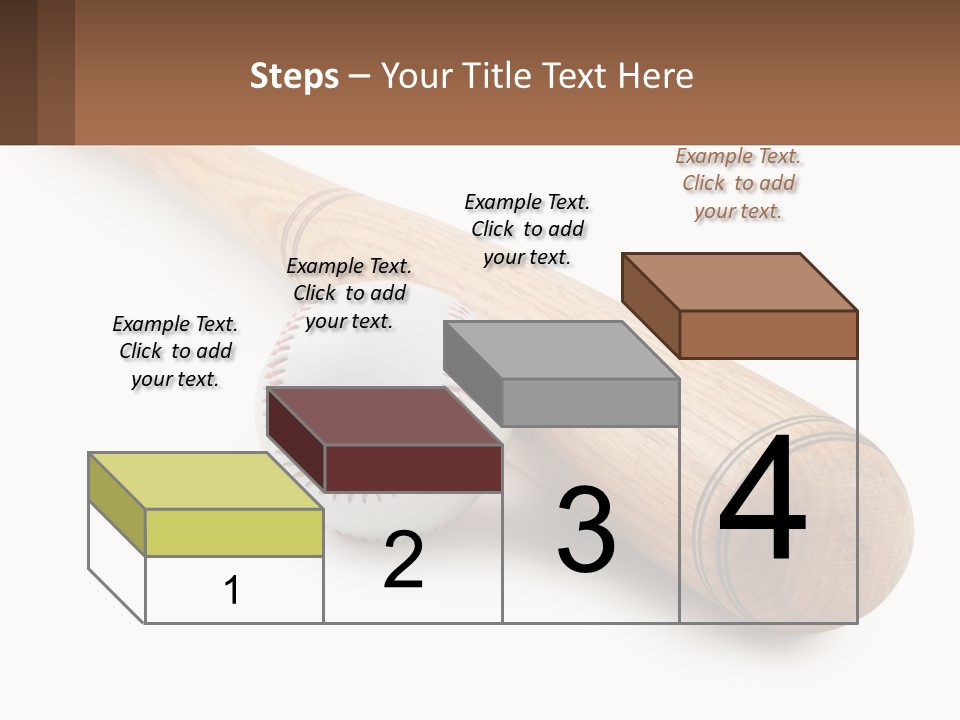 Baseball Bat With Ball PowerPoint Template