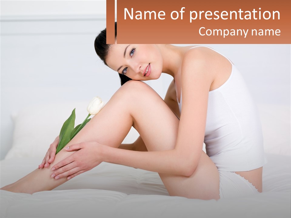 Epilation Of The Girl's Legs PowerPoint Template